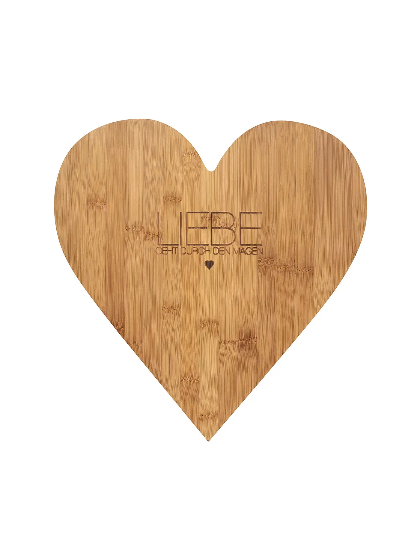 RAEDER | Herz-Schneidbrett gross "Liebe geht durch den Magen" 37x35cm | 